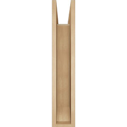 Ekena Millwork - BKTUR0554X26X30MRC06RCPR - Timberthane Faux Wood Merced Style Bracket w/ Offset Brace, Slat Ends, 5 1/2"W x 26"D x 30"H, Primed Tan