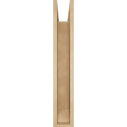 Ekena Millwork - BKTUR0554X26X34MRC06RCPR - Timberthane Faux Wood Merced Style Bracket w/ Offset Brace, Slat Ends, 5 1/2"W x 26"D x 34"H, Primed Tan