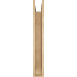 Ekena Millwork - BKTUR0554X26X38MRC06RCPR - Timberthane Faux Wood Merced Style Bracket w/ Offset Brace, Slat Ends, 5 1/2"W x 26"D x 38"H, Primed Tan