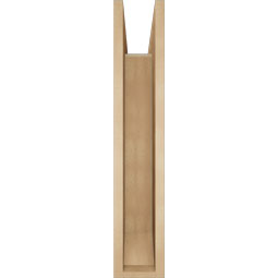 Ekena Millwork - BKTUR0554X30X30MRC06RCPR - Timberthane Faux Wood Merced Style Bracket w/ Offset Brace, Slat Ends, 5 1/2"W x 30"D x 30"H, Primed Tan