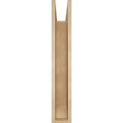 Ekena Millwork - BKTUR0554X30X34MRC06RCPR - Timberthane Faux Wood Merced Style Bracket w/ Offset Brace, Slat Ends, 5 1/2"W x 30"D x 34"H, Primed Tan