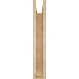 Ekena Millwork - BKTUR0554X30X36MRC06RCPR - Timberthane Faux Wood Merced Style Bracket w/ Offset Brace, Slat Ends, 5 1/2"W x 30"D x 36"H, Primed Tan