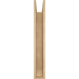 Ekena Millwork - BKTUR0554X30X38MRC06RCPR - Timberthane Faux Wood Merced Style Bracket w/ Offset Brace, Slat Ends, 5 1/2"W x 30"D x 38"H, Primed Tan