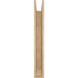 Ekena Millwork - BKTUR0554X30X42MRC06RCPR - Timberthane Faux Wood Merced Style Bracket w/ Offset Brace, Slat Ends, 5 1/2"W x 30"D x 42"H, Primed Tan