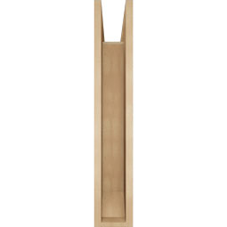 Ekena Millwork - BKTUR0554X32X32MRC06RCPR - Timberthane Faux Wood Merced Style Bracket w/ Offset Brace, Slat Ends, 5 1/2"W x 32"D x 32"H, Primed Tan