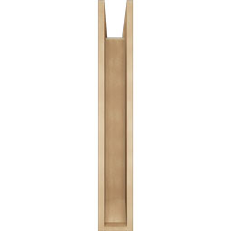 Ekena Millwork - BKTUR0554X32X36MRC06RCPR - Timberthane Faux Wood Merced Style Bracket w/ Offset Brace, Slat Ends, 5 1/2"W x 32"D x 36"H, Primed Tan