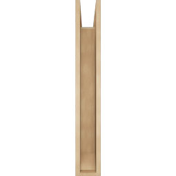 Ekena Millwork - BKTUR0554X32X38MRC06RCPR - Timberthane Faux Wood Merced Style Bracket w/ Offset Brace, Slat Ends, 5 1/2"W x 32"D x 38"H, Primed Tan