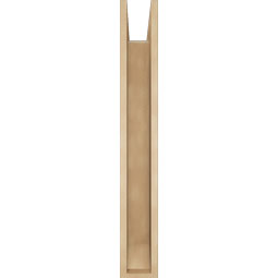 Ekena Millwork - BKTUR0554X32X40MRC06RCPR - Timberthane Faux Wood Merced Style Bracket w/ Offset Brace, Slat Ends, 5 1/2"W x 32"D x 40"H, Primed Tan