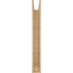 Ekena Millwork - BKTUR0554X32X44MRC06RCPR - Timberthane Faux Wood Merced Style Bracket w/ Offset Brace, Slat Ends, 5 1/2"W x 32"D x 44"H, Primed Tan