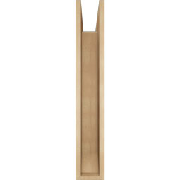 Ekena Millwork - BKTUR0554X34X34MRC06RCPR - Timberthane Faux Wood Merced Style Bracket w/ Offset Brace, Slat Ends, 5 1/2"W x 34"D x 34"H, Primed Tan
