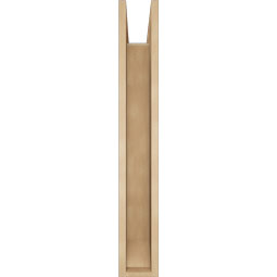 Ekena Millwork - BKTUR0554X34X38MRC06RCPR - Timberthane Faux Wood Merced Style Bracket w/ Offset Brace, Slat Ends, 5 1/2"W x 34"D x 38"H, Primed Tan