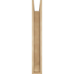 Ekena Millwork - BKTUR0554X34X40MRC06RCPR - Timberthane Faux Wood Merced Style Bracket w/ Offset Brace, Slat Ends, 5 1/2"W x 34"D x 40"H, Primed Tan