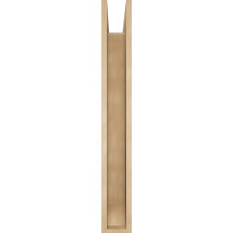 Ekena Millwork - BKTUR0554X34X42MRC06RCPR - Timberthane Faux Wood Merced Style Bracket w/ Offset Brace, Slat Ends, 5 1/2"W x 34"D x 42"H, Primed Tan