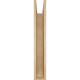 Ekena Millwork - BKTUR0554X36X36MRC06RCPR - Timberthane Faux Wood Merced Style Bracket w/ Offset Brace, Slat Ends, 5 1/2"W x 36"D x 36"H, Primed Tan