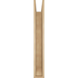 Ekena Millwork - BKTUR0554X36X40MRC06RCPR - Timberthane Faux Wood Merced Style Bracket w/ Offset Brace, Slat Ends, 5 1/2"W x 36"D x 40"H, Primed Tan