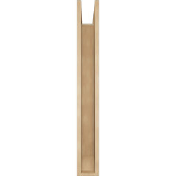 Ekena Millwork - BKTUR0554X36X44MRC06RCPR - Timberthane Faux Wood Merced Style Bracket w/ Offset Brace, Slat Ends, 5 1/2"W x 36"D x 44"H, Primed Tan