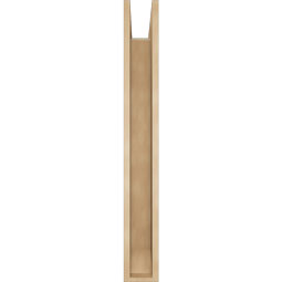 Ekena Millwork - BKTUR0554X38X44MRC06RCPR - Timberthane Faux Wood Merced Style Bracket w/ Offset Brace, Slat Ends, 5 1/2"W x 38"D x 44"H, Primed Tan