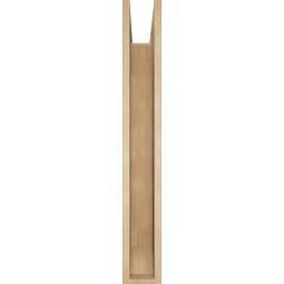 Ekena Millwork - BKTUR0554X40X40MRC06RCPR - Timberthane Faux Wood Merced Style Bracket w/ Offset Brace, Slat Ends, 5 1/2"W x 40"D x 40"H, Primed Tan