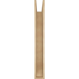 Ekena Millwork - BKTUR0554X42X42MRC06RCPR - Timberthane Faux Wood Merced Style Bracket w/ Offset Brace, Slat Ends, 5 1/2"W x 42"D x 42"H, Primed Tan
