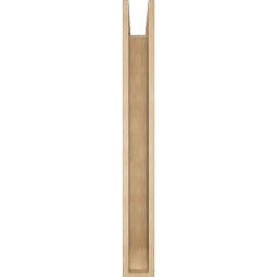 Ekena Millwork - BKTUR0554X42X48MRC06RCPR - Timberthane Faux Wood Merced Style Bracket w/ Offset Brace, Slat Ends, 5 1/2"W x 42"D x 48"H, Primed Tan
