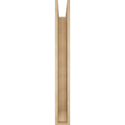 Ekena Millwork - BKTUR0554X46X46MRC06RCPR - Timberthane Faux Wood Merced Style Bracket w/ Offset Brace, Slat Ends, 5 1/2"W x 46"D x 46"H, Primed Tan