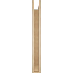 Ekena Millwork - BKTUR0554X48X48MRC06RCPR - Timberthane Faux Wood Merced Style Bracket w/ Offset Brace, Slat Ends, 5 1/2"W x 48"D x 48"H, Primed Tan