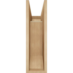 Ekena Millwork - BKTUR0756X18X26MRC06RCPR - Timberthane Faux Wood Merced Style Bracket w/ Offset Brace, Slat Ends, 7 1/2"W x 18"D x 26"H, Primed Tan
