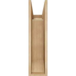 Ekena Millwork - BKTUR0756X18X30MRC06RCPR - Timberthane Faux Wood Merced Style Bracket w/ Offset Brace, Slat Ends, 7 1/2"W x 18"D x 30"H, Primed Tan