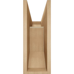 Ekena Millwork - BKTUR0756X20X20MRC06RCPR - Timberthane Faux Wood Merced Style Bracket w/ Offset Brace, Slat Ends, 7 1/2"W x 20"D x 20"H, Primed Tan