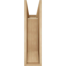 Ekena Millwork - BKTUR0756X20X28MRC06RCPR - Timberthane Faux Wood Merced Style Bracket w/ Offset Brace, Slat Ends, 7 1/2"W x 20"D x 28"H, Primed Tan