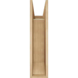 Ekena Millwork - BKTUR0756X20X32MRC06RCPR - Timberthane Faux Wood Merced Style Bracket w/ Offset Brace, Slat Ends, 7 1/2"W x 20"D x 32"H, Primed Tan