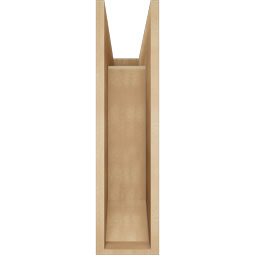 Ekena Millwork - BKTUR0756X22X30MRC06RCPR - Timberthane Faux Wood Merced Style Bracket w/ Offset Brace, Slat Ends, 7 1/2"W x 22"D x 30"H, Primed Tan