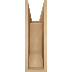 Ekena Millwork - BKTUR0756X24X24MRC06RCPR - Timberthane Faux Wood Merced Style Bracket w/ Offset Brace, Slat Ends, 7 1/2"W x 24"D x 24"H, Primed Tan