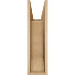 Ekena Millwork - BKTUR0756X24X28MRC06RCPR - Timberthane Faux Wood Merced Style Bracket w/ Offset Brace, Slat Ends, 7 1/2"W x 24"D x 28"H, Primed Tan