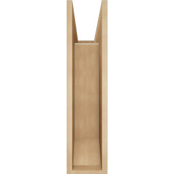 Ekena Millwork - BKTUR0756X24X32MRC06RCPR - Timberthane Faux Wood Merced Style Bracket w/ Offset Brace, Slat Ends, 7 1/2"W x 24"D x 32"H, Primed Tan