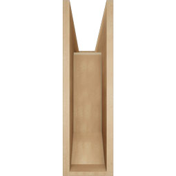 Ekena Millwork - BKTUR0756X26X26MRC06RCPR - Timberthane Faux Wood Merced Style Bracket w/ Offset Brace, Slat Ends, 7 1/2"W x 26"D x 26"H, Primed Tan