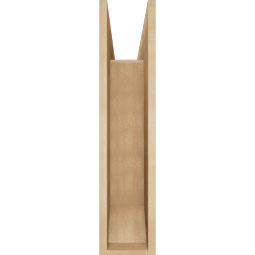 Ekena Millwork - BKTUR0756X26X34MRC06RCPR - Timberthane Faux Wood Merced Style Bracket w/ Offset Brace, Slat Ends, 7 1/2"W x 26"D x 34"H, Primed Tan