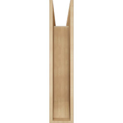 Ekena Millwork - BKTUR0756X26X38MRC06RCPR - Timberthane Faux Wood Merced Style Bracket w/ Offset Brace, Slat Ends, 7 1/2"W x 26"D x 38"H, Primed Tan