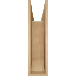 Ekena Millwork - BKTUR0756X28X28MRC06RCPR - Timberthane Faux Wood Merced Style Bracket w/ Offset Brace, Slat Ends, 7 1/2"W x 28"D x 28"H, Primed Tan