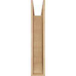 Ekena Millwork - BKTUR0756X28X40MRC06RCPR - Timberthane Faux Wood Merced Style Bracket w/ Offset Brace, Slat Ends, 7 1/2"W x 28"D x 40"H, Primed Tan
