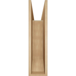 Ekena Millwork - BKTUR0756X30X30MRC06RCPR - Timberthane Faux Wood Merced Style Bracket w/ Offset Brace, Slat Ends, 7 1/2"W x 30"D x 30"H, Primed Tan