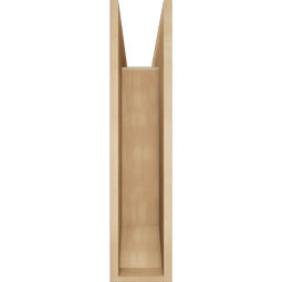 Ekena Millwork - BKTUR0756X30X34MRC06RCPR - Timberthane Faux Wood Merced Style Bracket w/ Offset Brace, Slat Ends, 7 1/2"W x 30"D x 34"H, Primed Tan