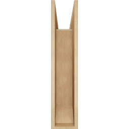 Ekena Millwork - BKTUR0756X30X36MRC06RCPR - Timberthane Faux Wood Merced Style Bracket w/ Offset Brace, Slat Ends, 7 1/2"W x 30"D x 36"H, Primed Tan