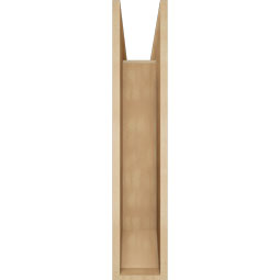 Ekena Millwork - BKTUR0756X30X38MRC06RCPR - Timberthane Faux Wood Merced Style Bracket w/ Offset Brace, Slat Ends, 7 1/2"W x 30"D x 38"H, Primed Tan