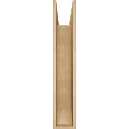 Ekena Millwork - BKTUR0756X30X42MRC06RCPR - Timberthane Faux Wood Merced Style Bracket w/ Offset Brace, Slat Ends, 7 1/2"W x 30"D x 42"H, Primed Tan