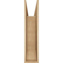 Ekena Millwork - BKTUR0756X32X32MRC06RCPR - Timberthane Faux Wood Merced Style Bracket w/ Offset Brace, Slat Ends, 7 1/2"W x 32"D x 32"H, Primed Tan