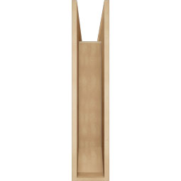 Ekena Millwork - BKTUR0756X32X36MRC06RCPR - Timberthane Faux Wood Merced Style Bracket w/ Offset Brace, Slat Ends, 7 1/2"W x 32"D x 36"H, Primed Tan