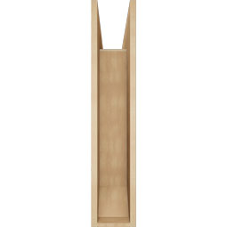 Ekena Millwork - BKTUR0756X32X38MRC06RCPR - Timberthane Faux Wood Merced Style Bracket w/ Offset Brace, Slat Ends, 7 1/2"W x 32"D x 38"H, Primed Tan