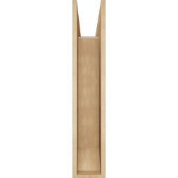 Ekena Millwork - BKTUR0756X32X40MRC06RCPR - Timberthane Faux Wood Merced Style Bracket w/ Offset Brace, Slat Ends, 7 1/2"W x 32"D x 40"H, Primed Tan