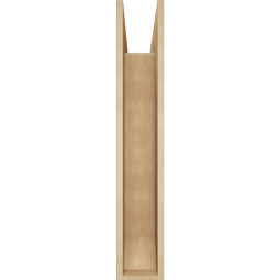 Ekena Millwork - BKTUR0756X32X44MRC06RCPR - Timberthane Faux Wood Merced Style Bracket w/ Offset Brace, Slat Ends, 7 1/2"W x 32"D x 44"H, Primed Tan
